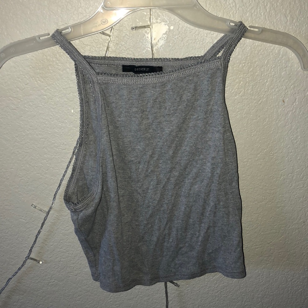 Forever 21 gray crop top
